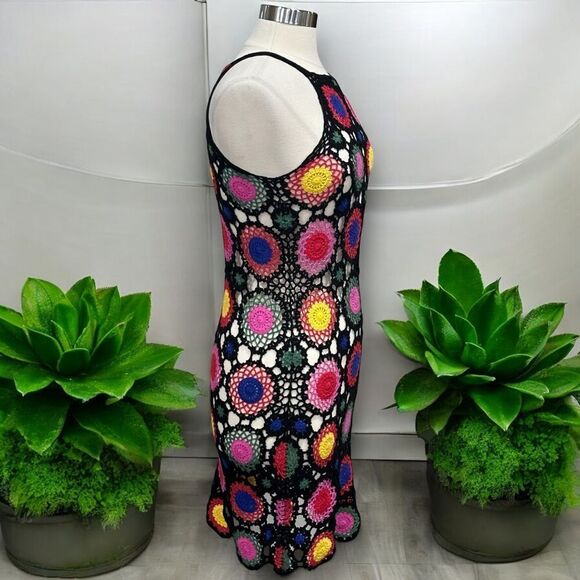 H&M + CHOACHELLA Women’s Rainbow Crochet Dress in the Size 6 in Multi Color - Picture 10 of 14